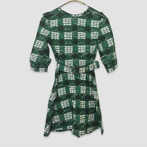 MARNI Spring/Summer 2013 Green Printed Dress with Belt